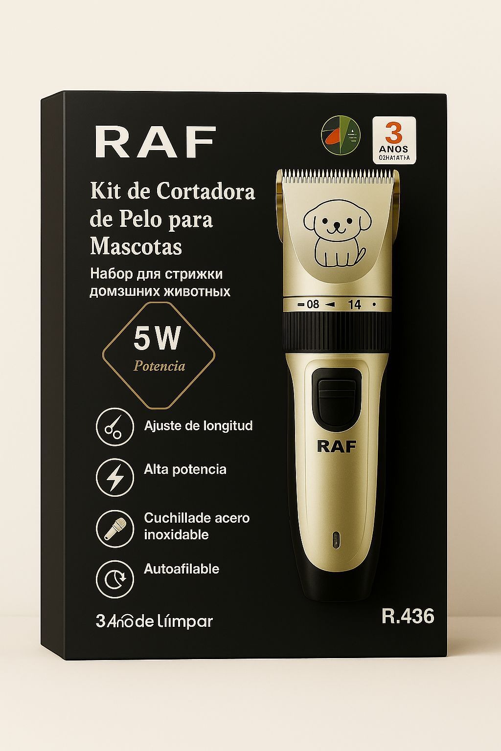 Miniatura 3 de Kit Maquina Cortadora de Pelo para Masco